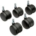 Global Industrial Interion 60mm Casters, 5 Per Set RP2025